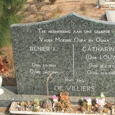 VILLIERS Renier J., de 1914-1991 &amp; Catharina J. LOUW 1910-1985