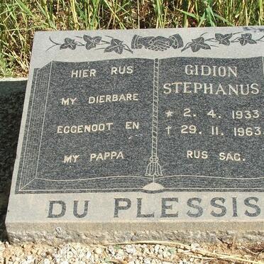 PLESSIS Gideon Stephanus, du 1933-1963