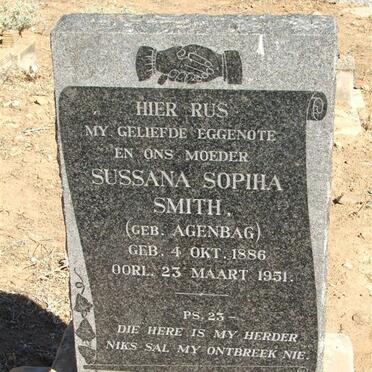 SMITH Sussana Sophia nee AGENBAG 1886-1951
