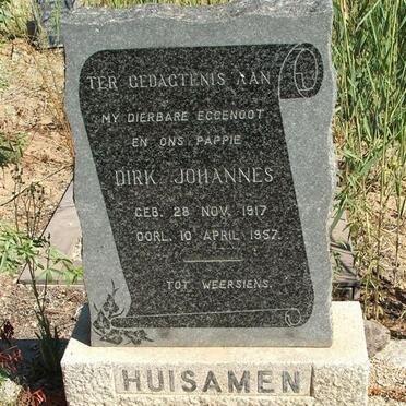 HUISAMEN Dirk Johannes 1917-1957