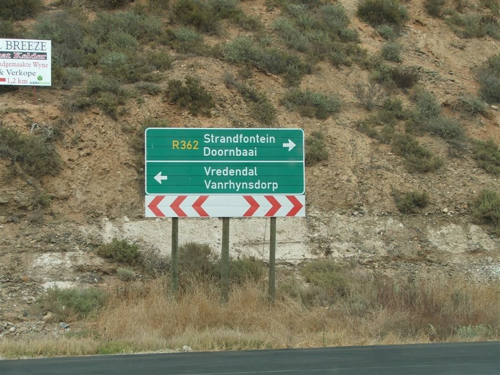 1. The R362 Strandfontein/Doornbaai road at the T-Junction.