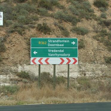 1. The R362 Strandfontein/Doornbaai road at the T-Junction.