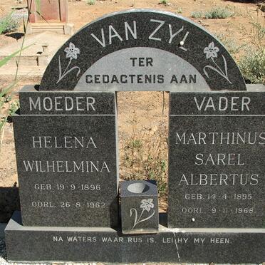 ZYL Marthinus Sarel Albertus, van 1895-1968 &amp; Helena Wilhelmina 1896-1962
