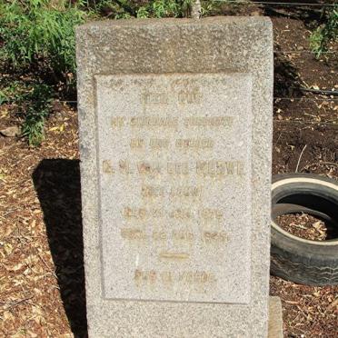 MERWE G.M., van der nee LOUW 1879-1945