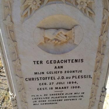 PLESSIS Christoffel J.D., du 1894-1908