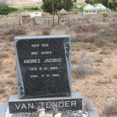 TONDER Andries Jacobus, van 1899-1965