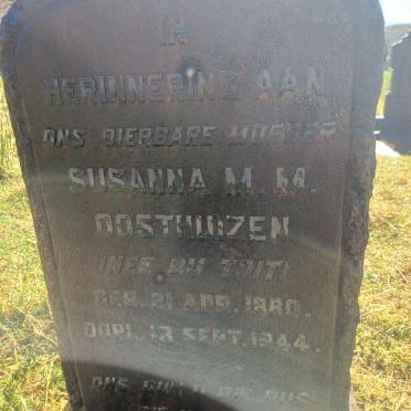 OOSTHUIZEN Susanna M.M. nee DU TOIT 1880-1944