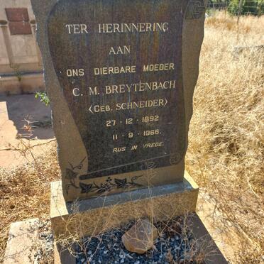 BREYTENBACH C.M. nee SCHNEIDER 1892-1966