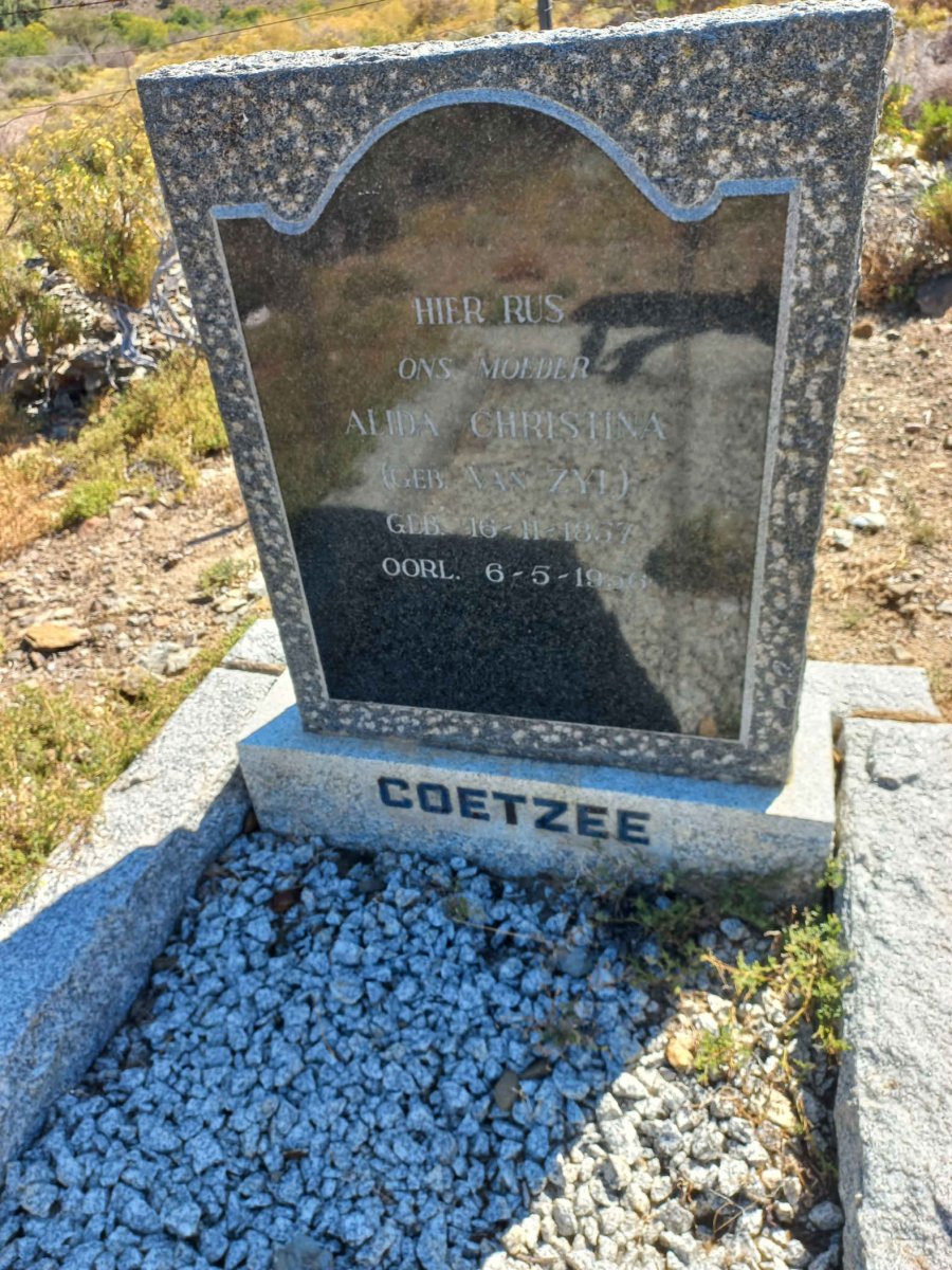 COETZEE Alida Christina nee VAN ZYL 1857-1956