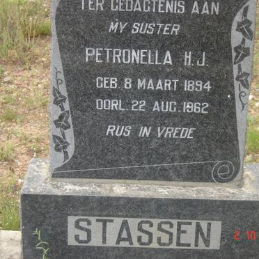 STASSEN Petronella H.J. 1894-1962