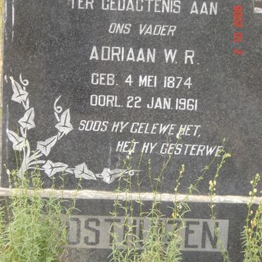 OOSTHUIZEN Adriaan W.R. 1874-1961