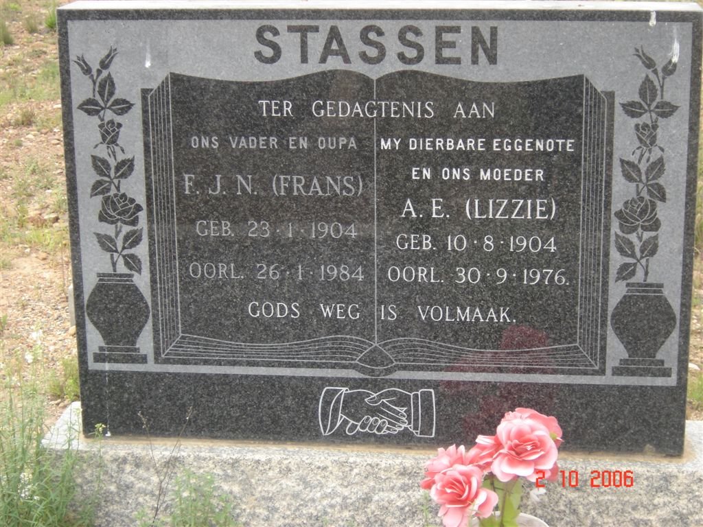 STASSEN F.J.N. 1904-1984 &amp; A.E. 1904-1976