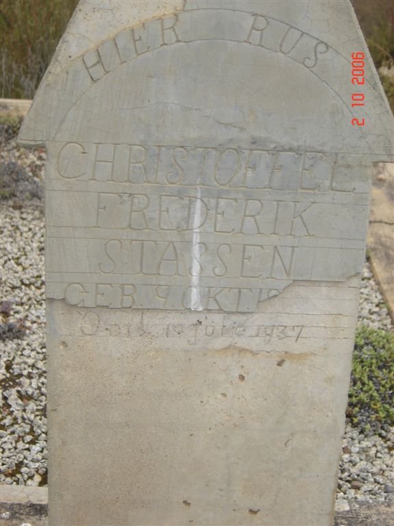 STASSEN Christoffel Frederik  -1937