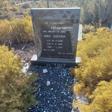 TOIT Anna Susanna, du nee DU PLESSIS 1899-1979