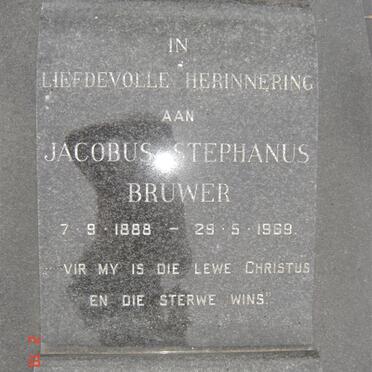 BRUWER Jacobus Stephanus 1888-1969