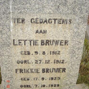 BRUWER Frikkie 1923-1923 :: BRUWER Lettie 1912-1912