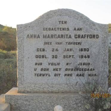 CRAFFORD Anna Margarita nee VAN TONDER 1890-1949