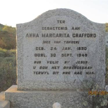 CRAFFORD Anna Margarita nee VAN TONDER 1890-1949