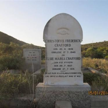 CRAFFORD Christoffel Frederick 1856-1945 &amp; Elsie Maria V.D. VYVER 1857-1919