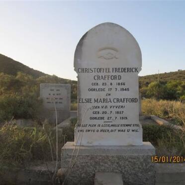 CRAFFORD Christoffel Frederick 1856-1945 &amp; Elsie Maria V.D. VYVER 1857-1919