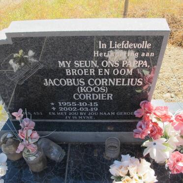 CORDIER Jacobus Cornelius 1955-2002
