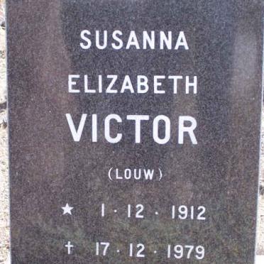 VICTOR Susanna Elizabeth nee LOUW  1912-1979