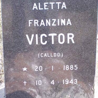 VICTOR Aletta Franzina nee CALLDO 1885-1943