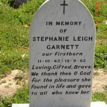 GARNETT Stephanie Leigh 1942-1962