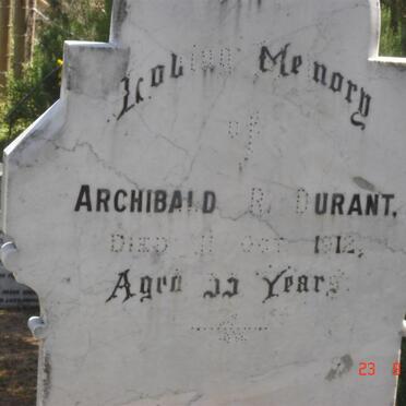 DURANT Archibald R. -1912