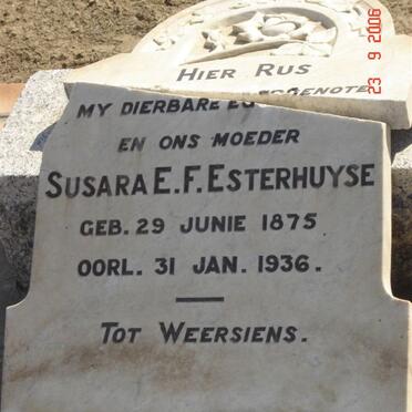 ESTERHUYSE Susara E.F. 1875-1936