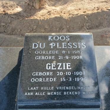 PLESSIS Koos, du 1908-1982 &amp; Gezie 1907-1995