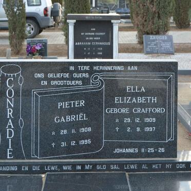 CONRADIE Pieter Gabriel 1908-1995 &amp; Ella Elizabeth CRAFFORD 1909-1997