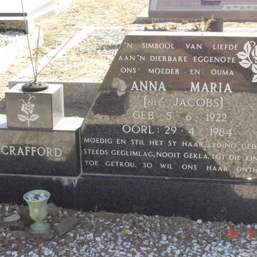 CRAFFORD Anna Maria nee JACOBS 1922-1984