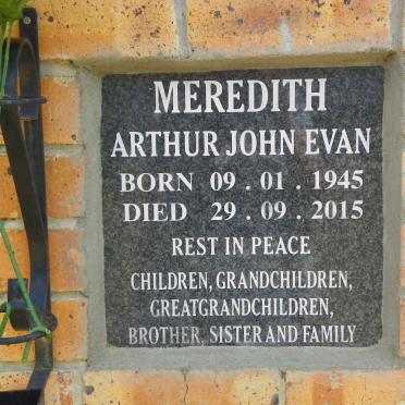 MEREDITH Arthur John Evan 1945-2015