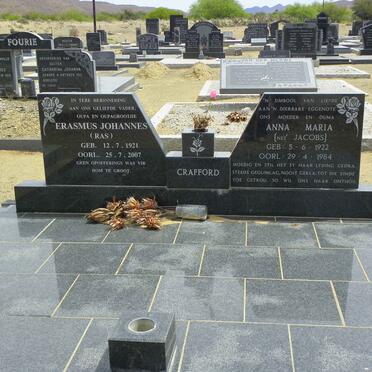 CRAFFORD Erasmus Johannes 1921-2007 &amp; Anna Maria JACOBS 1922-1984