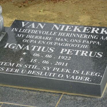 NIEKERK Ignatius Petrus, van 1922-2011