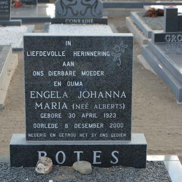 BOTES Engela Johanna Maria nee ALBERTS 1923-2000