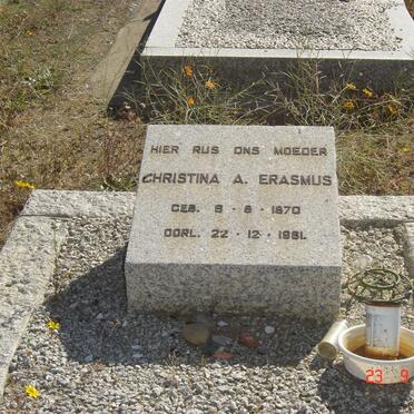 ERASMUS Christina A. 1870-1961