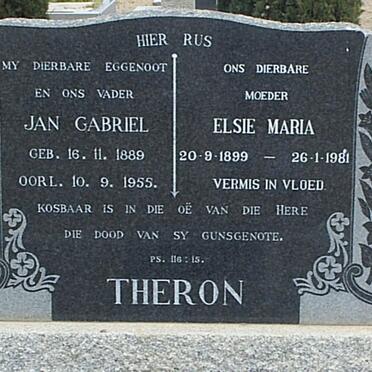 THERON Jan Gabriel 1889-1955 &amp; Elsie Maria 1899-1981