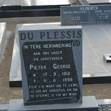 PLESSIS Pieter George, du 1912-1998