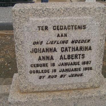 ALBERTS Johanna Catharina Anna 1887-1956