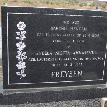 FREYSEN Barend Hendrik 1906-1974 &amp; Engela Aletta Ammarentia LAUBSCHER 1904-1975