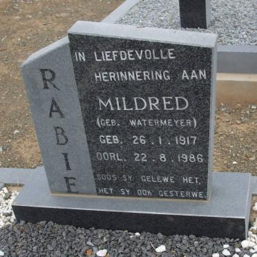 RABIE Mildred nee WATERMEYER 1917-1986