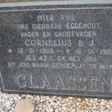 CLAASSEN Cornelius B.J. 1906-1989