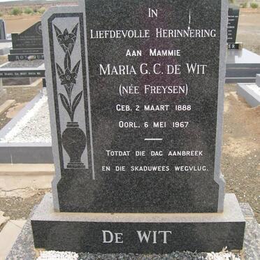 WIT Maria G.C., de nee FREYSEN 1888-1967