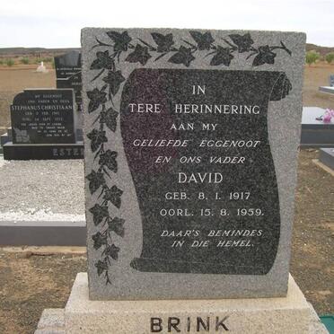 BRINK David 1917-1959 &amp; Clasina Wilhelmina 1913-2006