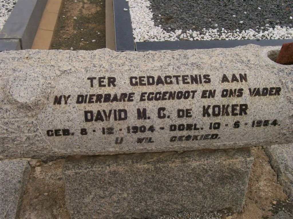 KOKER David M.C., de 1904-1954