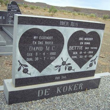 KOKER Dawid M.C., de  1900-1971 &amp; Bettie THERON 1904-1991