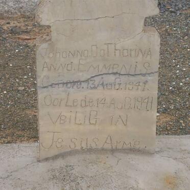 EMMENIS Johanna Dothorina Anna 1941-1941