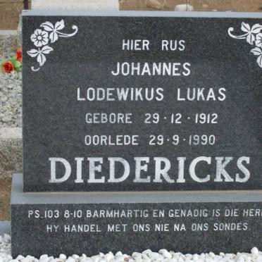 DIEDERICKS Johannes Lodewikus Lukas 1912-1990